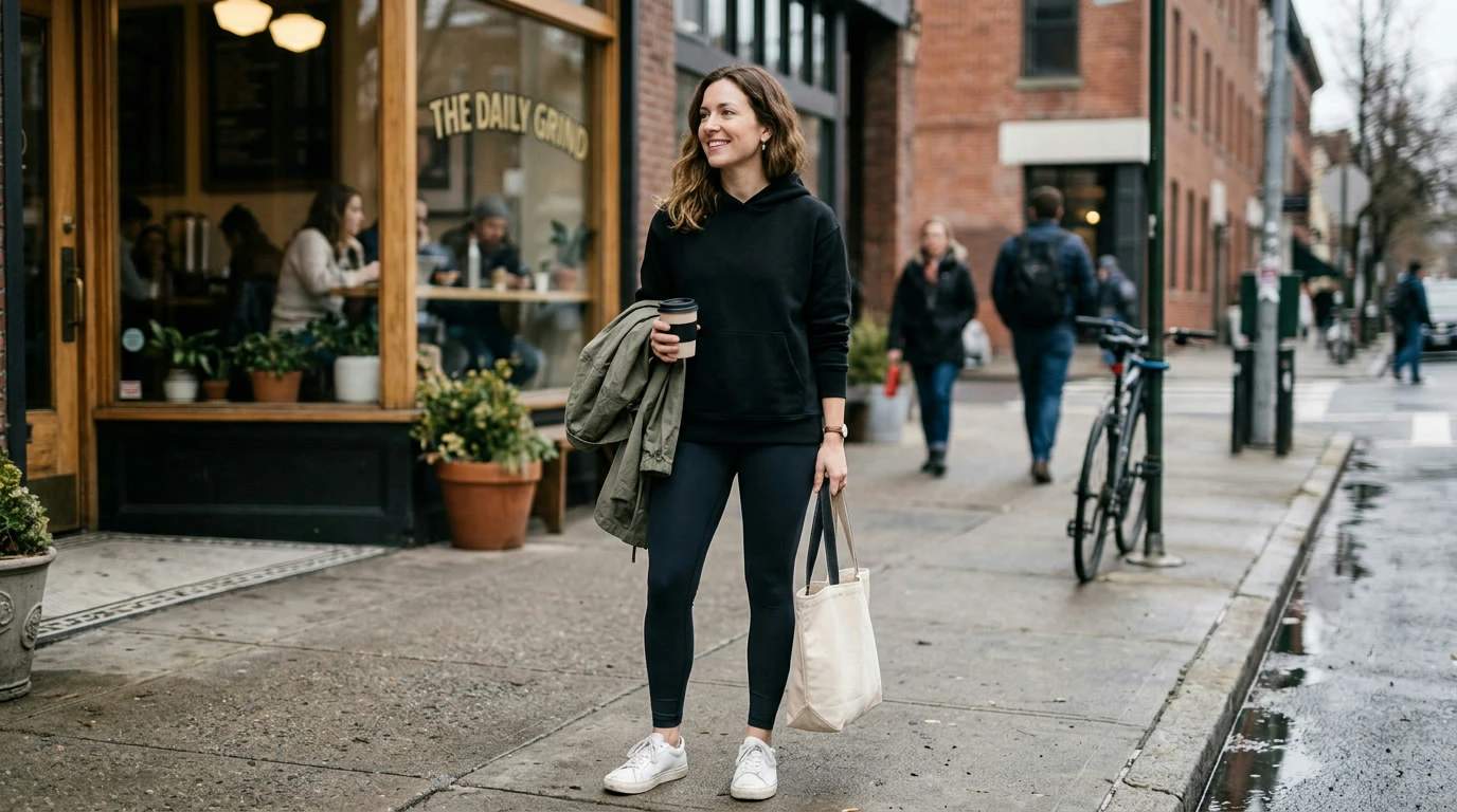 Nike Women’s Black Hoodie: Front Pocket Comfort